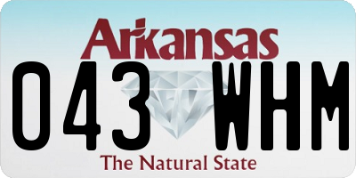 AR license plate 043WHM