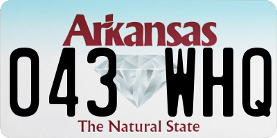 AR license plate 043WHQ