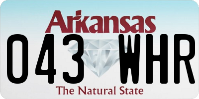 AR license plate 043WHR