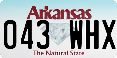 AR license plate 043WHX