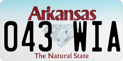AR license plate 043WIA