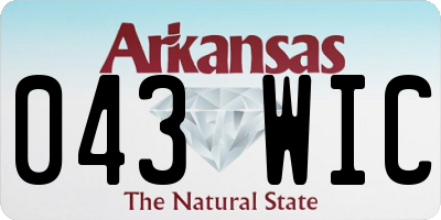 AR license plate 043WIC