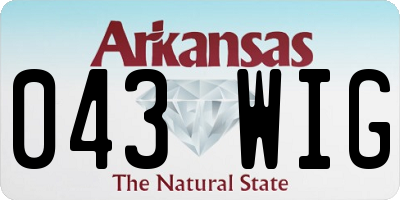 AR license plate 043WIG