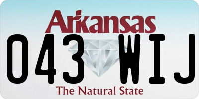 AR license plate 043WIJ