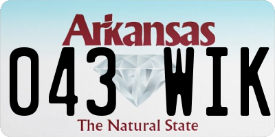 AR license plate 043WIK