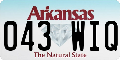 AR license plate 043WIQ