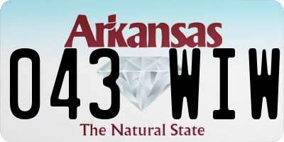 AR license plate 043WIW