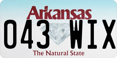 AR license plate 043WIX