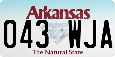AR license plate 043WJA