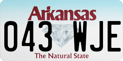 AR license plate 043WJE