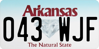 AR license plate 043WJF