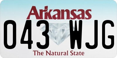 AR license plate 043WJG