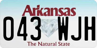 AR license plate 043WJH