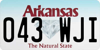 AR license plate 043WJI