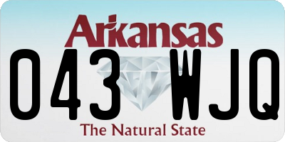 AR license plate 043WJQ