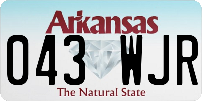 AR license plate 043WJR