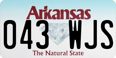 AR license plate 043WJS