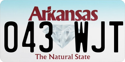 AR license plate 043WJT