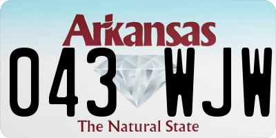 AR license plate 043WJW