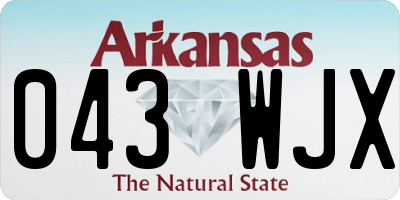 AR license plate 043WJX