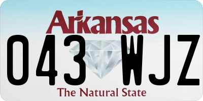 AR license plate 043WJZ