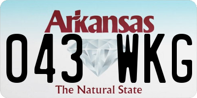 AR license plate 043WKG