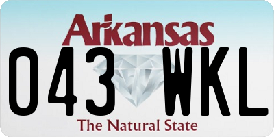 AR license plate 043WKL