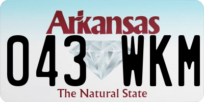AR license plate 043WKM