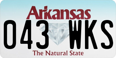 AR license plate 043WKS