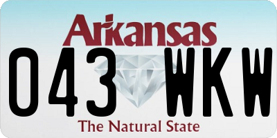 AR license plate 043WKW