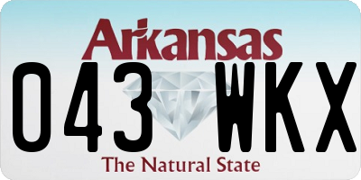 AR license plate 043WKX
