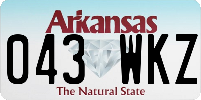 AR license plate 043WKZ