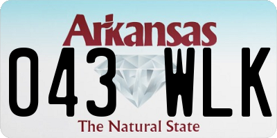 AR license plate 043WLK