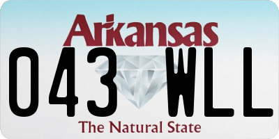 AR license plate 043WLL