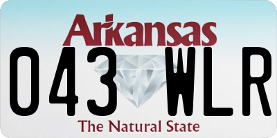 AR license plate 043WLR