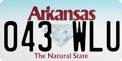 AR license plate 043WLU