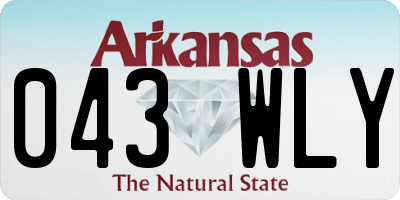 AR license plate 043WLY