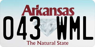 AR license plate 043WML