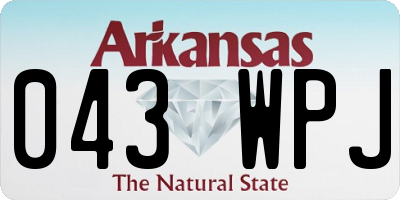 AR license plate 043WPJ