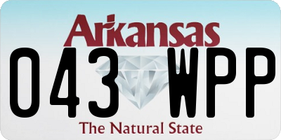 AR license plate 043WPP