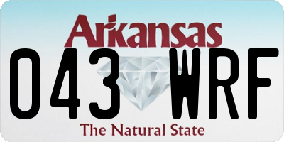 AR license plate 043WRF