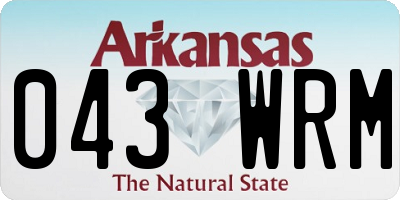 AR license plate 043WRM