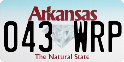 AR license plate 043WRP