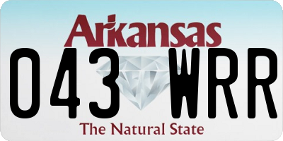AR license plate 043WRR
