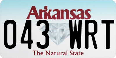 AR license plate 043WRT