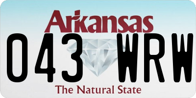 AR license plate 043WRW