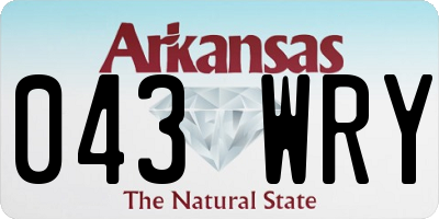 AR license plate 043WRY