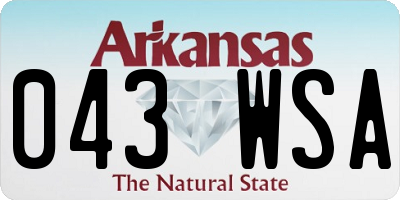 AR license plate 043WSA