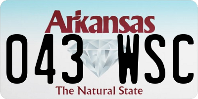 AR license plate 043WSC