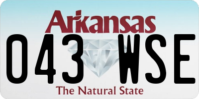 AR license plate 043WSE